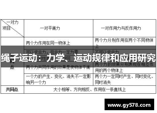 绳子运动：力学、运动规律和应用研究